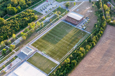 Vue aérienne de Installations sportives sur le parc des expositions du State Garden Show 2015 à Landau in der Pfalz dans le département Rhénanie-Palatinat, Allemagne