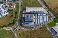 Vue aérienne de Zone industrielle dans la vallée de Spire avec ITK Engineering GmbH à Rülzheim dans le département Rhénanie-Palatinat, Allemagne