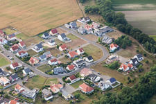 Vue aérienne de Quartier Hardtwald in Neupotz dans le département Rhénanie-Palatinat, Allemagne