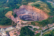 Vue aérienne de Carrière à Albersweiler dans le département Rhénanie-Palatinat, Allemagne