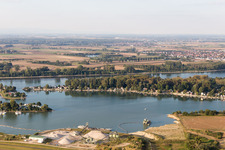 Photographie aérienne de Zone de maisons de week-end Eicher See à Hamm Am Rhein à Eich dans le département Rhénanie-Palatinat, Allemagne