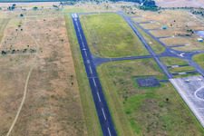 Vue aérienne de Mayence-Finten, aéroport à Finten dans le département Rhénanie-Palatinat, Allemagne
