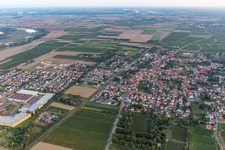 Vue aérienne de Alsheim dans le département Rhénanie-Palatinat, Allemagne