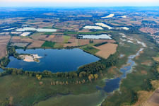 Vue aérienne de Eich-Gimbsheimer Altrhein à Gimbsheim dans le département Rhénanie-Palatinat, Allemagne