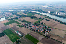 Quartier Ibersheim in Worms dans le département Rhénanie-Palatinat, Allemagne d'en haut