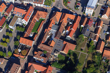 Photographie aérienne de Frankenhofpassage et VR Bank Südpfalz eG Direction régionale Kandel à Kandel dans le département Rhénanie-Palatinat, Allemagne