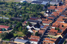 Photographie aérienne de Rheinstraße depuis le nord-est à Kandel dans le département Rhénanie-Palatinat, Allemagne