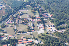 Vue oblique de Bitche dans le département Moselle, France