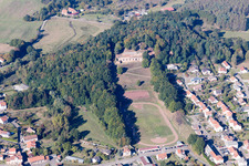 Vue oblique de Bitche dans le département Moselle, France