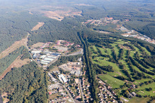 Vue d'oiseau de Bitche dans le département Moselle, France