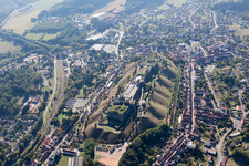 Vue aérienne de Bitche dans le département Moselle, France