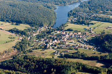Vue oblique de Zones riveraines de l'étang de Haspelschiedt à Haspelschiedt dans le département Moselle, France