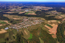 Vue aérienne de Vinningen dans le département Rhénanie-Palatinat, Allemagne