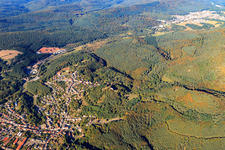 Vue aérienne de Bergstr à Lemberg dans le département Rhénanie-Palatinat, Allemagne