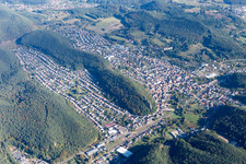 Dahn dans le département Rhénanie-Palatinat, Allemagne vue d'en haut