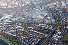 Vue aérienne de Quartier Lindenhof in Mannheim dans le département Bade-Wurtemberg, Allemagne