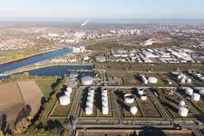BASF Friesenheim à le quartier Neckarstadt-West in Mannheim dans le département Bade-Wurtemberg, Allemagne hors des airs