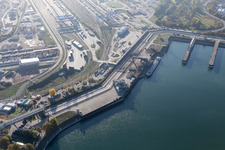 Vue d'oiseau de Quartier BASF in Ludwigshafen am Rhein dans le département Rhénanie-Palatinat, Allemagne
