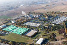 Image drone de Station d'épuration BASF à le quartier Mörsch in Frankenthal dans le département Rhénanie-Palatinat, Allemagne