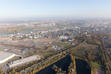Nord à le quartier BASF in Ludwigshafen am Rhein dans le département Rhénanie-Palatinat, Allemagne d'en haut