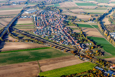 Vue aérienne de Quartier Studernheim in Frankenthal dans le département Rhénanie-Palatinat, Allemagne