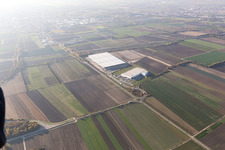 Vue aérienne de Chantier pour la construction d'un nouveau complexe immobilier sur le site du centre logistique Inc. à le quartier Eppstein in Frankenthal dans le département Rhénanie-Palatinat, Allemagne