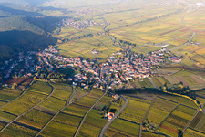 Vue aérienne de Frankweiler dans le département Rhénanie-Palatinat, Allemagne