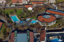 Vue d'oiseau de Quartier Aunham in Bad Birnbach dans le département Bavière, Allemagne
