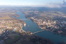 Vue aérienne de Schärding dans le département Haute-Autriche, L'Autriche