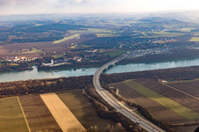 Vue aérienne de Prison du pont de l'autoroute Inn à Suben dans le département Haute-Autriche, L'Autriche