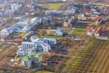 Vue aérienne de Centre de réadaptation Bad Füssing - Passau, Parkhotel et Therme 1 Bad Füssing avec cour sauna à Bad Füssing dans le département Bavière, Allemagne