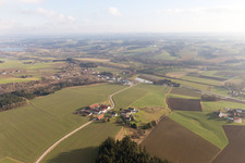 Vue aérienne de Entreprise de construction MAX Streicher à le quartier Rottenstuben in Hebertsfelden dans le département Bavière, Allemagne