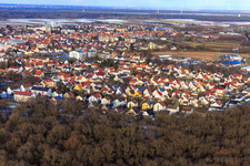 Photographie aérienne de Vue du quartier résidentiel de Gartenstadt depuis le sud-ouest à Kandel dans le département Rhénanie-Palatinat, Allemagne