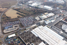 Vue aérienne de Locaux de l'usine de Tenneco Automotive Deutschland GmbH à Edenkoben dans le département Rhénanie-Palatinat, Allemagne