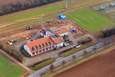 Vue aérienne de Chantier de construction des pompiers à Kandel dans le département Rhénanie-Palatinat, Allemagne