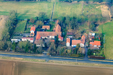 Vue aérienne de Quartier de Höfen à le quartier Minderslachen in Kandel dans le département Rhénanie-Palatinat, Allemagne
