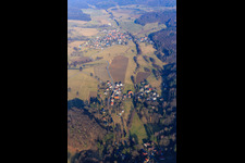 Vue aérienne de Modautal, Webern à Webern dans le département Hesse, Allemagne