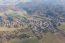 Vue aérienne de Quartier Lützelbach in Modautal dans le département Hesse, Allemagne
