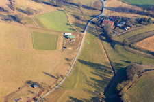 Vue aérienne de Fränkisch-Crumbach dans le département Hesse, Allemagne