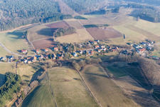 Vue aérienne de Quartier Scharbach in Grasellenbach dans le département Hesse, Allemagne