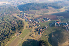 Vue aérienne de Quartier Kocherbach in Wald-Michelbach dans le département Hesse, Allemagne