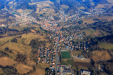 Vue aérienne de Lautertal dans le département Hesse, Allemagne