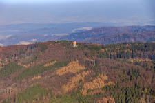 Vue aérienne de Lindenfels dans le département Hesse, Allemagne