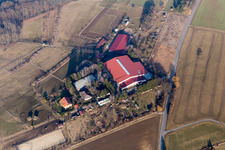 Vue aérienne de Centre de séminaire Hof Herrenberg eV à le quartier Kirchbrombach in Brombachtal dans le département Hesse, Allemagne