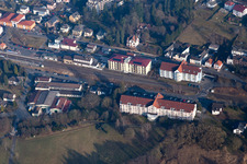 Vue aérienne de Gare à Bad König dans le département Hesse, Allemagne