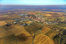 Vue aérienne de Otzberg dans le département Hesse, Allemagne