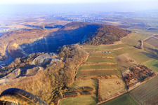 Vue oblique de Carrière à Roßdorf dans le département Hesse, Allemagne