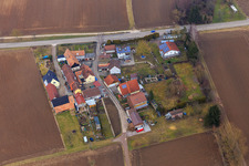 Vue aérienne de Quartier de Welschhof vu du sud à Freckenfeld dans le département Rhénanie-Palatinat, Allemagne