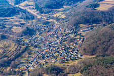 Vue aérienne de Silz dans le département Rhénanie-Palatinat, Allemagne
