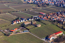 Vue aérienne de Alla hopp ! salle d'exercice et de réunion sur le chantier de construction à Edenkoben dans le département Rhénanie-Palatinat, Allemagne
